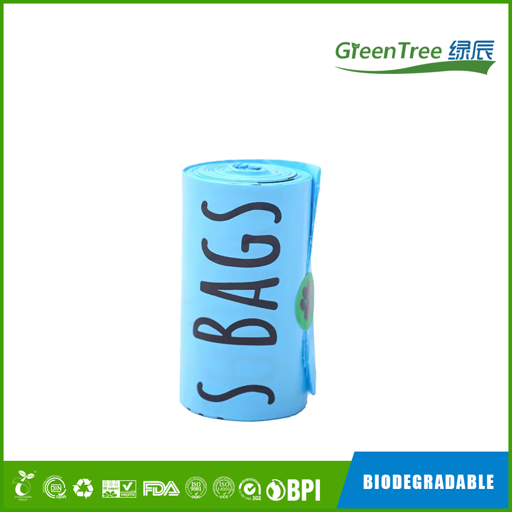 Supplier compostable PBAT PLA poop bags, Biodegradable poop bag-Greentree