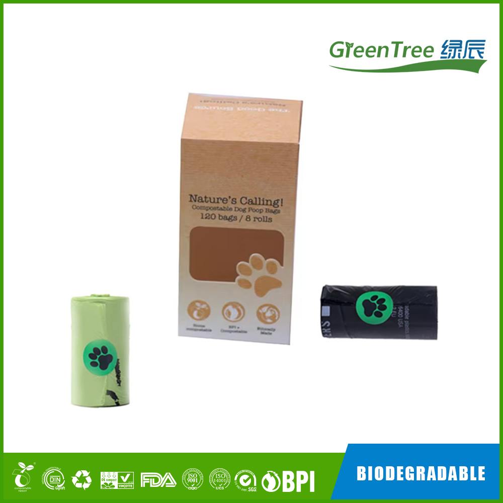 OEM biodegradable dog waste clean bag, compostable poop bag-Greentree